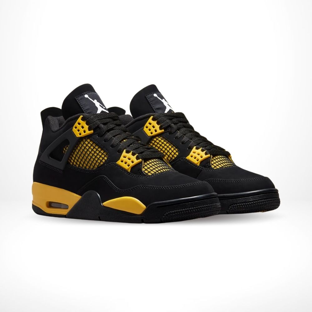 Alternative view of Air Jordan 4 Retro Thunder Yellow Black 2023