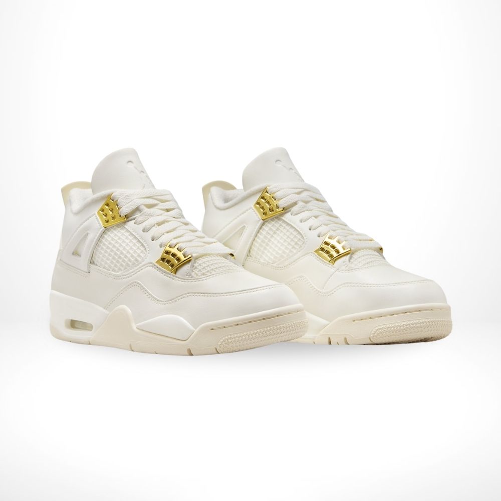 Alternative view of Air Jordan 4 Sail Metallic Gold
