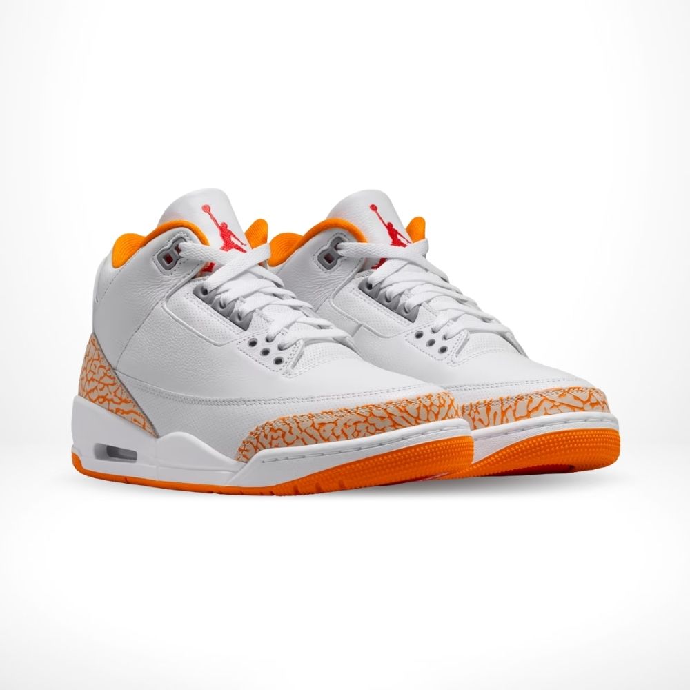 Alternative view of Air Jordan 3 Orange Citrus White